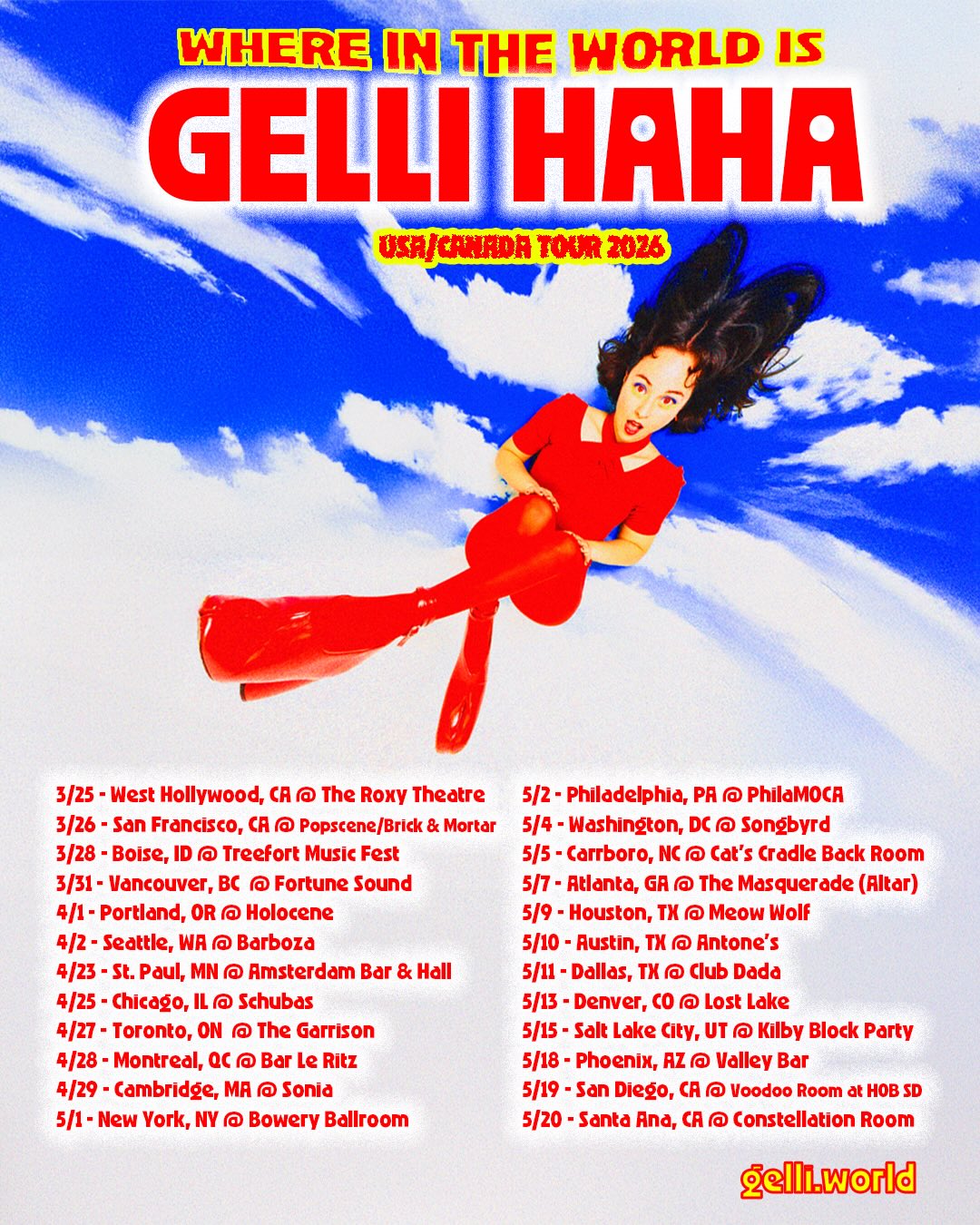 Gelli Haha 2026 Tour