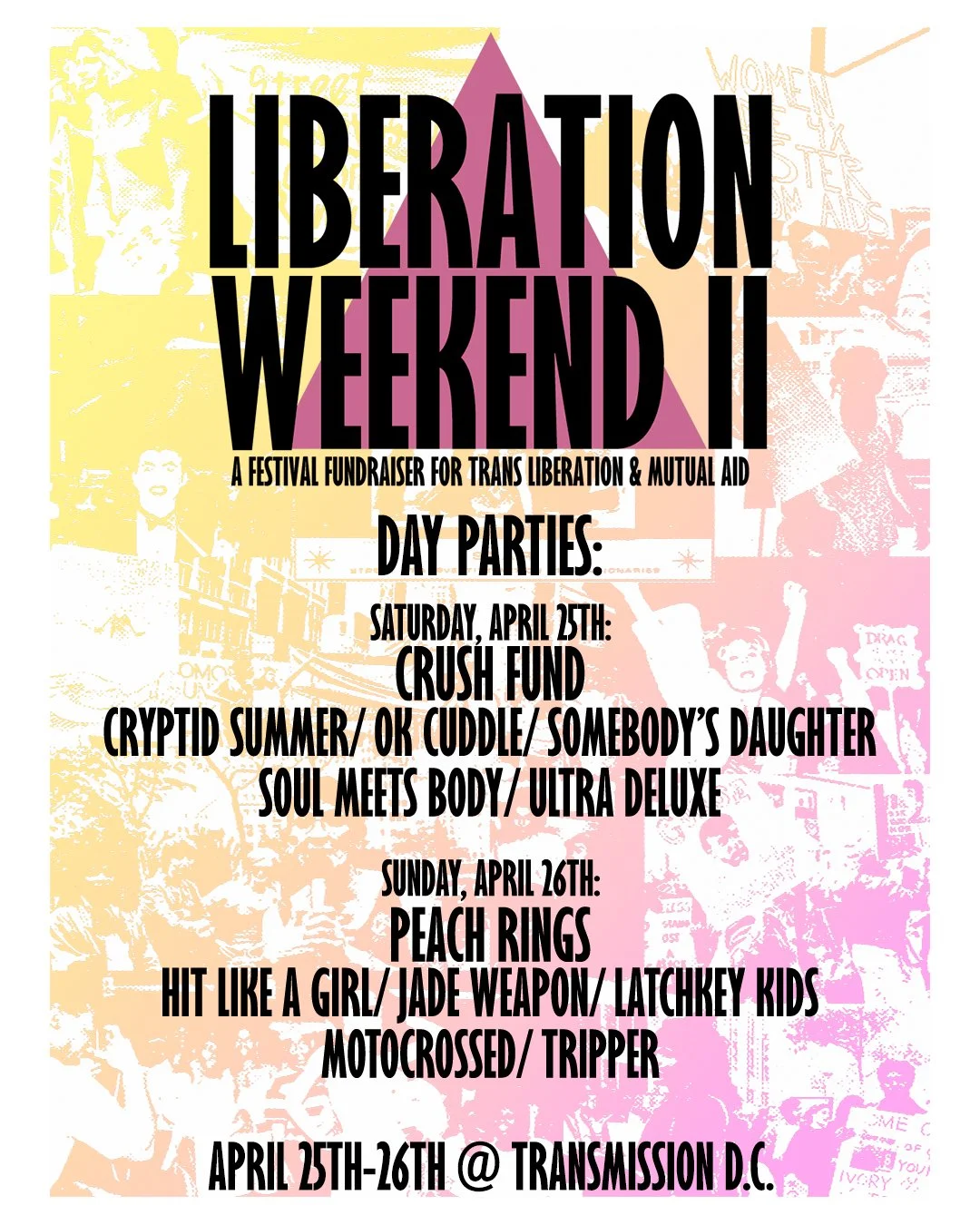 liberation weekend II day parties
