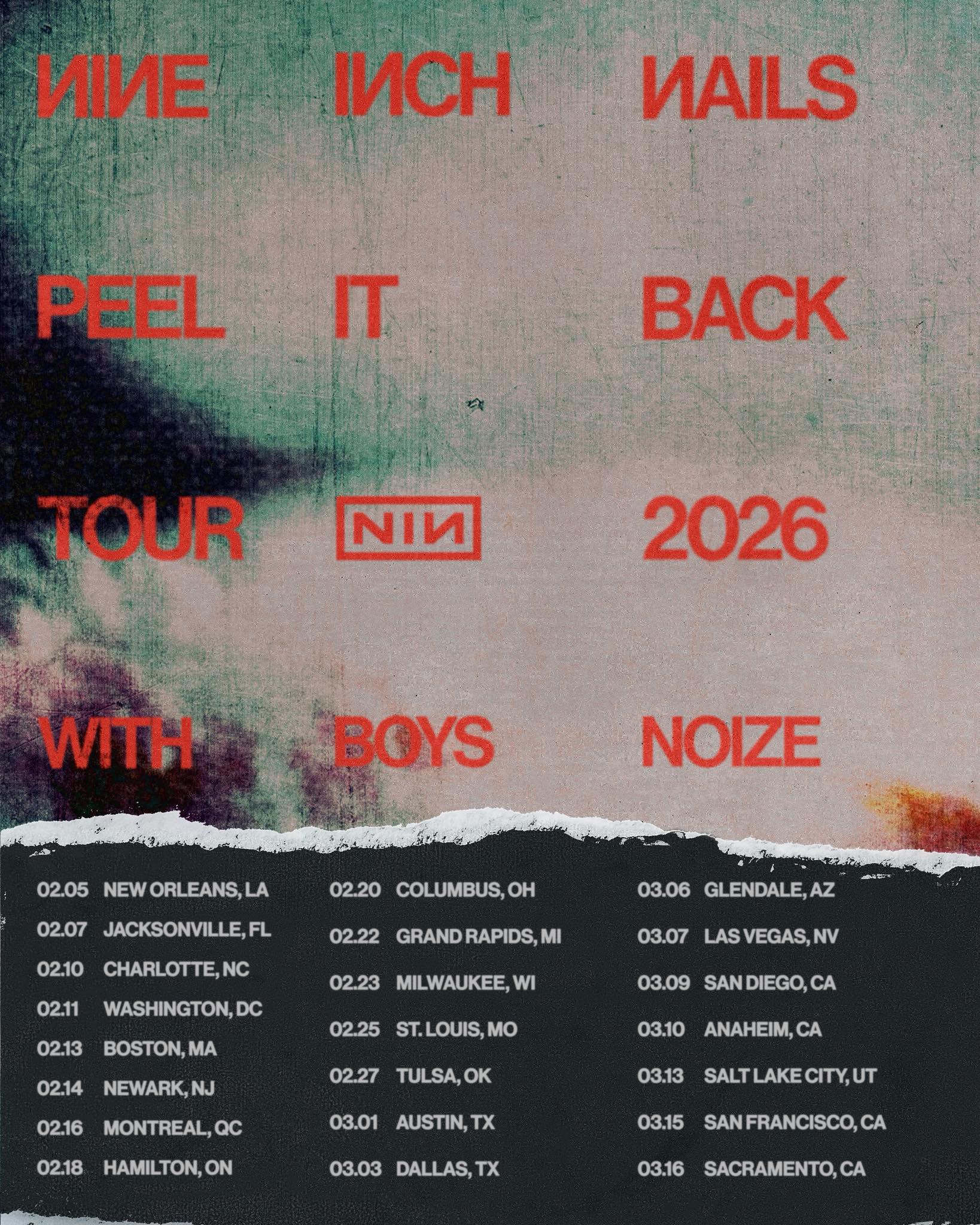 nine inch nails peel it back 2026