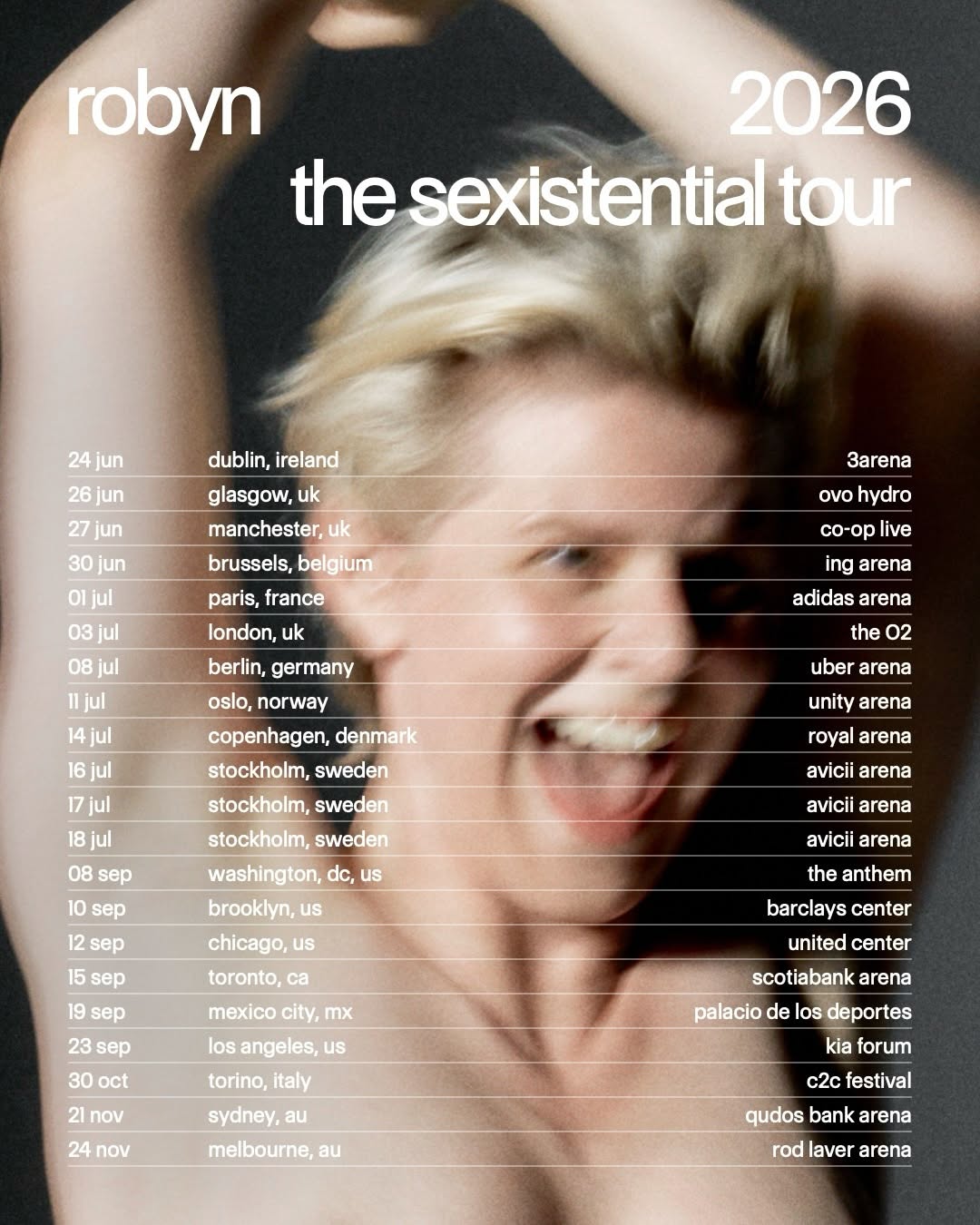 Robyn 2026 tour