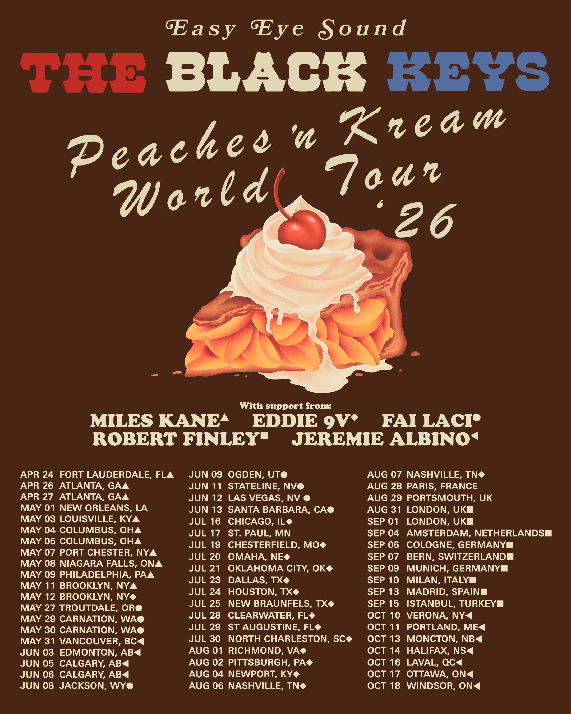 black keys peaches n kream tour