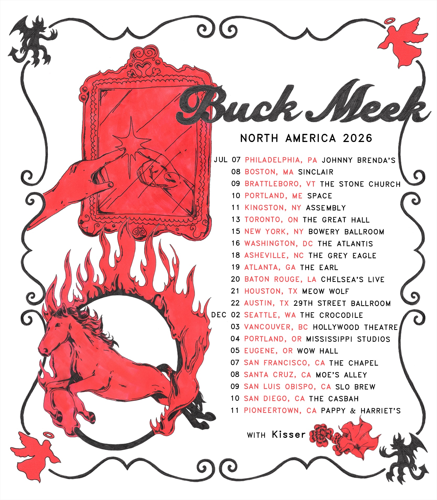 buck meek 2026 tour