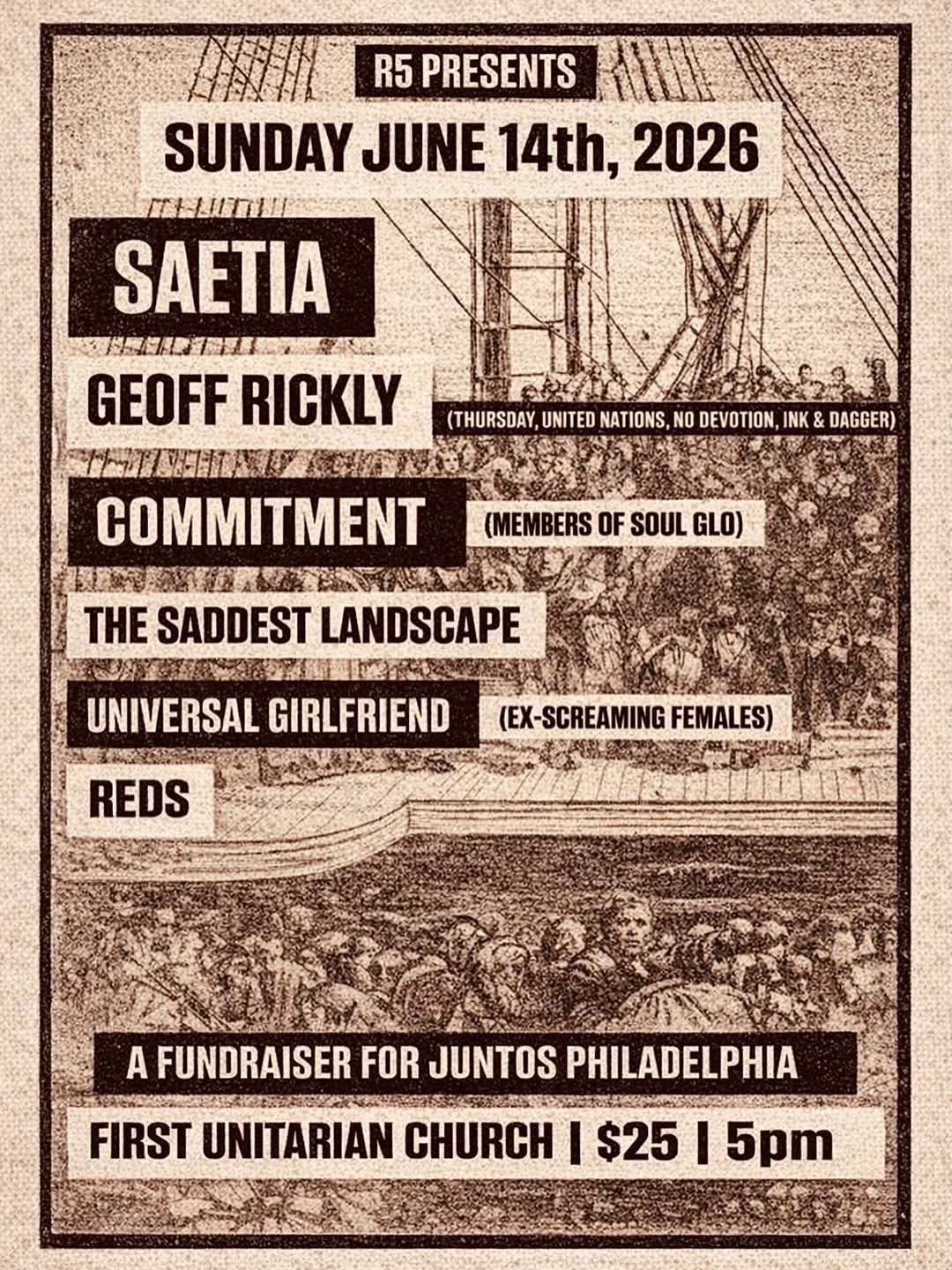 Saetia benefit show