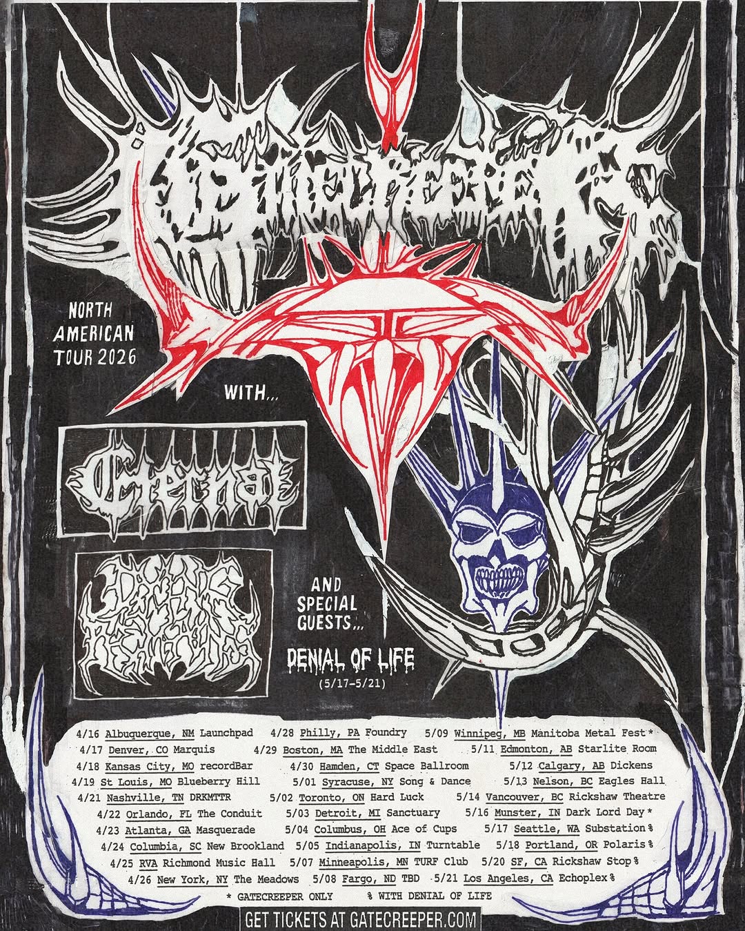 Gatecreeper 2026 tour