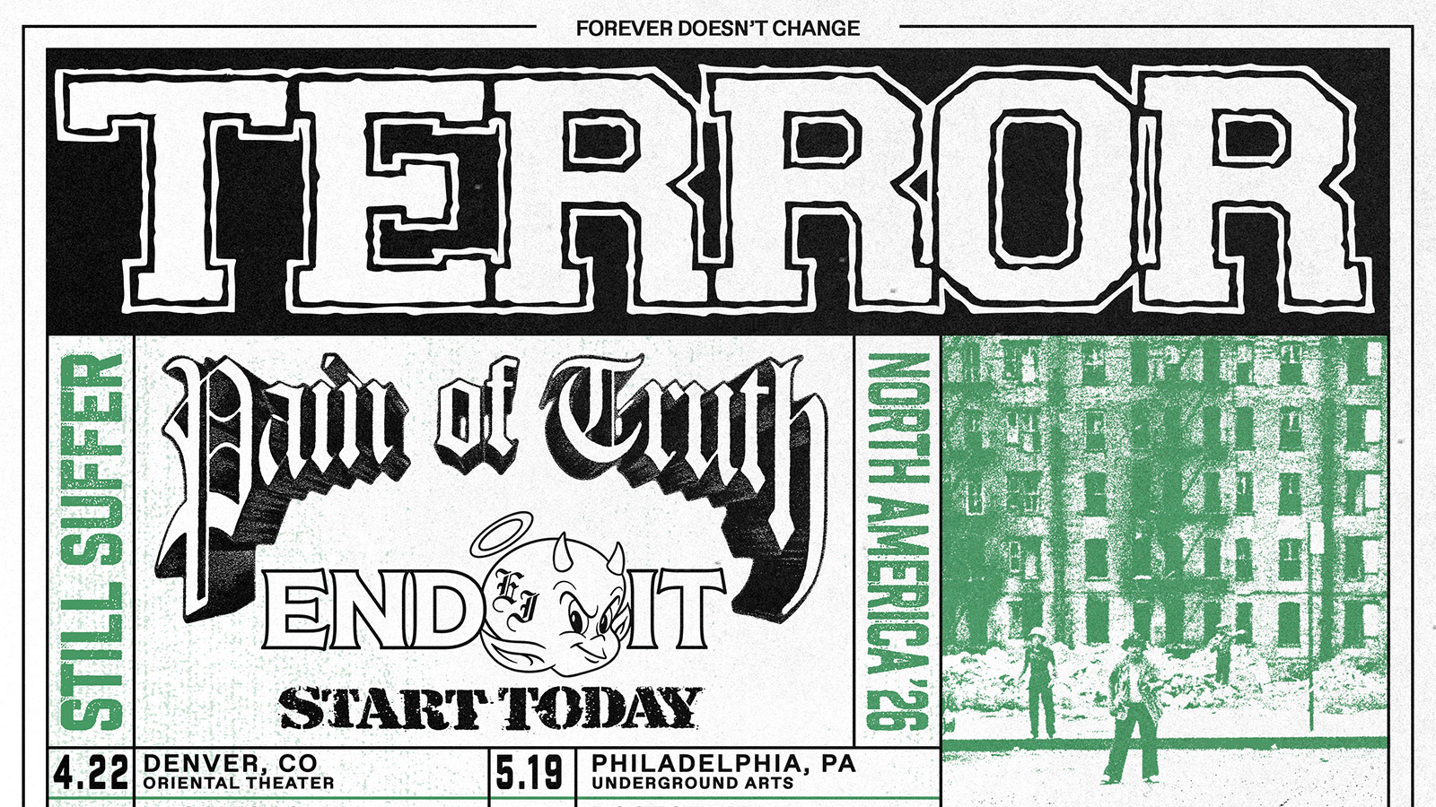 Terror announce tour with Pain of Truth, End It & Start Today