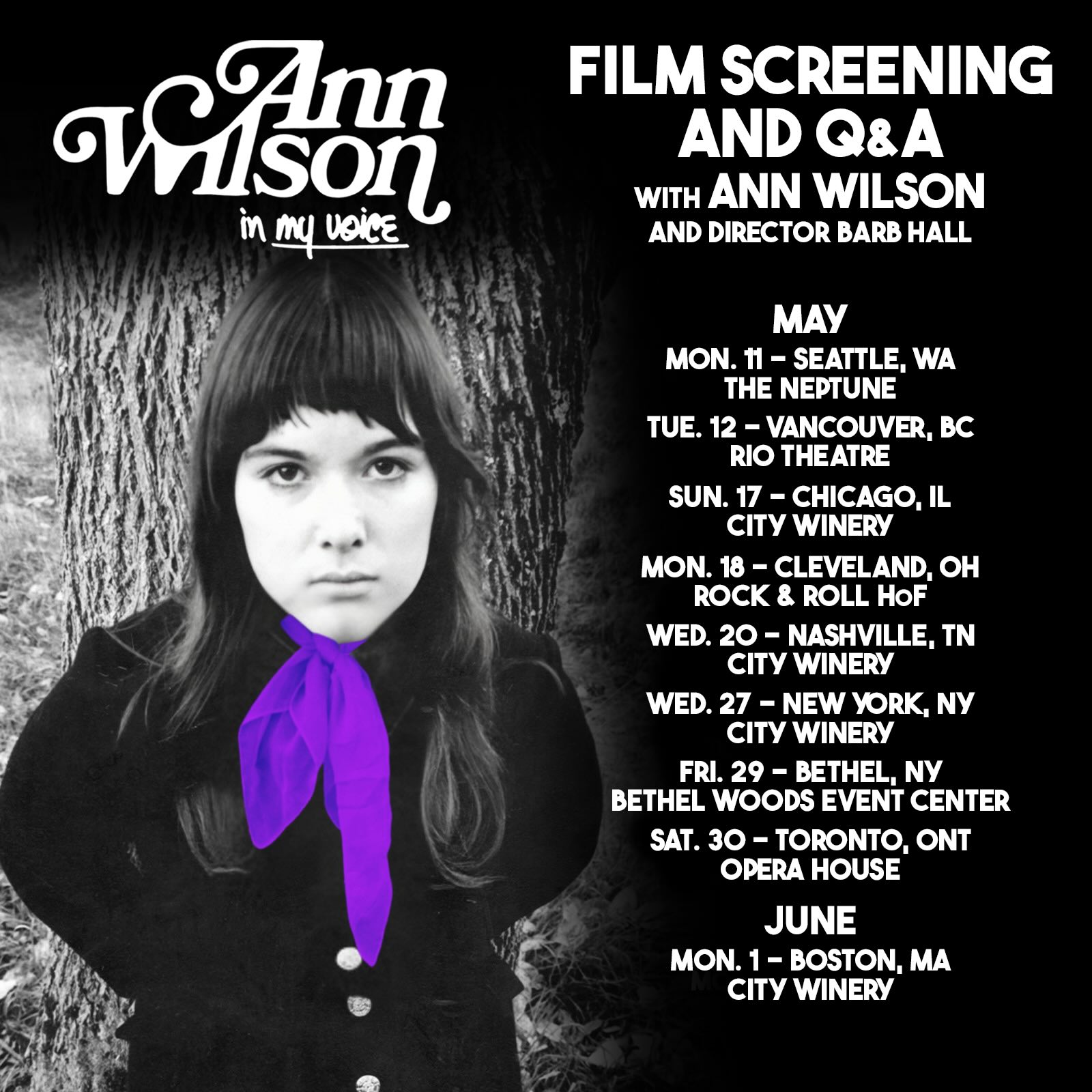 ann wilson documentary tour