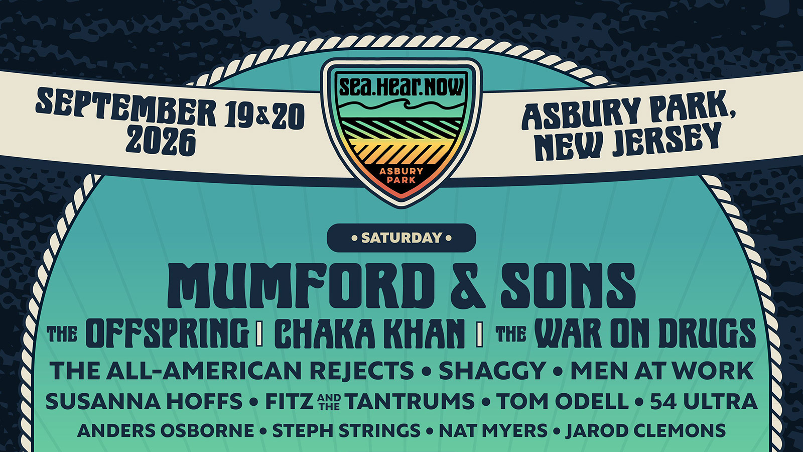 Sea.Hear.Now 2026 lineup (The Strokes, Fontaines D.C., The War on Drugs, Pixies, Kim Gordon, more)