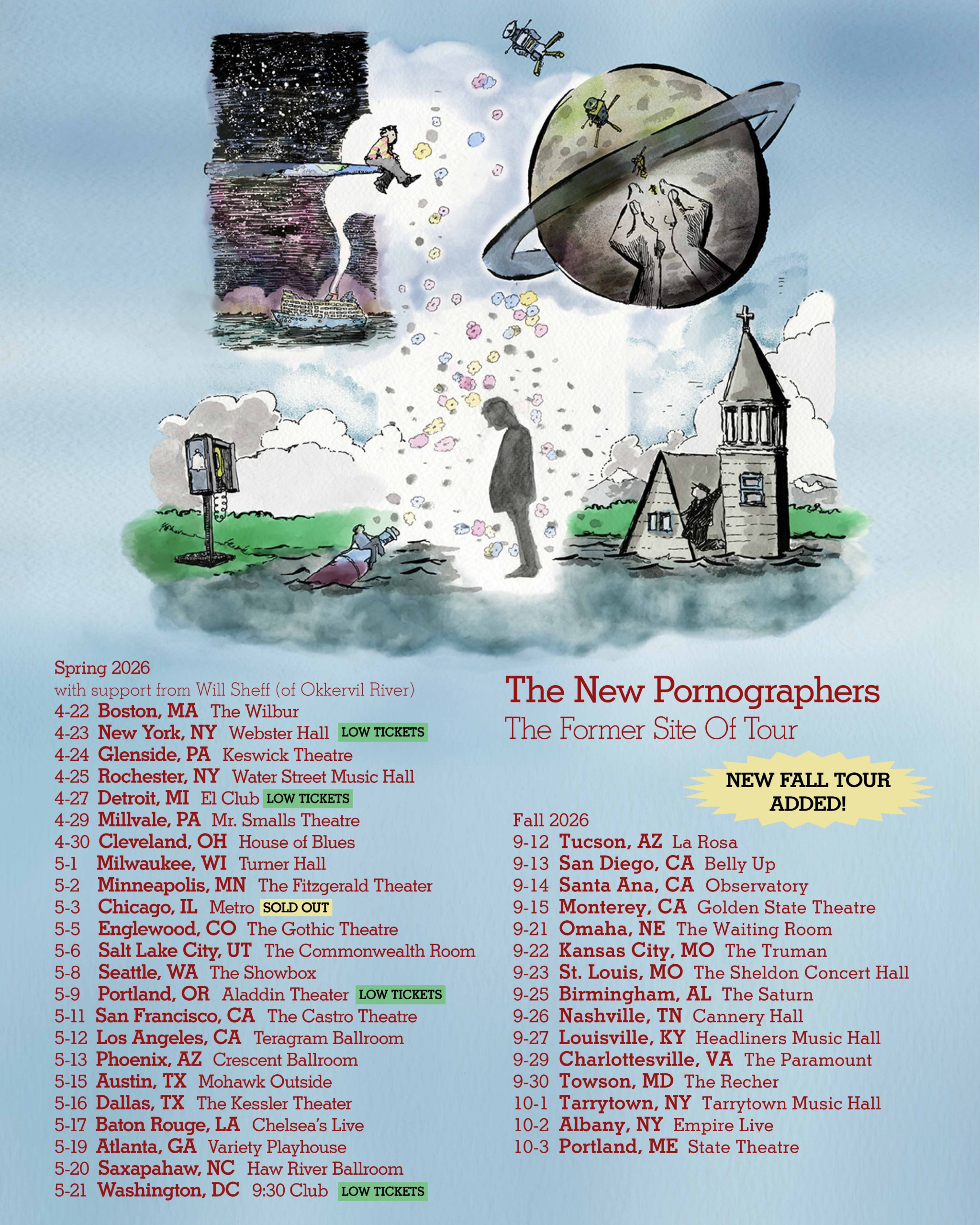 The New Pornographers 2026 tour