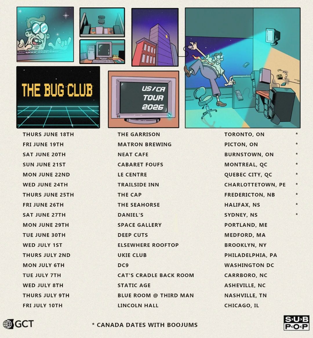 The Bug Club 2026 tour