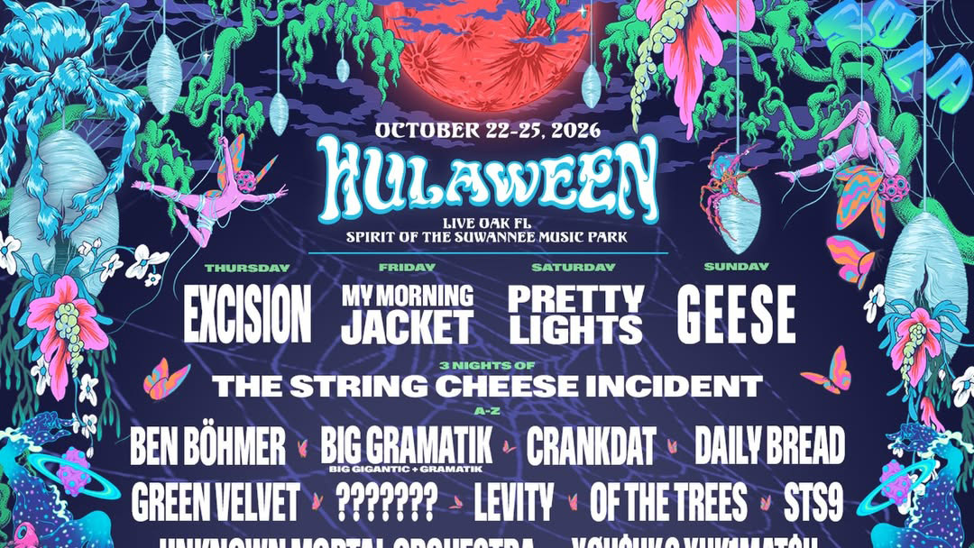 Geese headline Hulaween 2026 (w/ My Morning Jacket, Pretty Lights, Excision, String Cheese Incident, more)