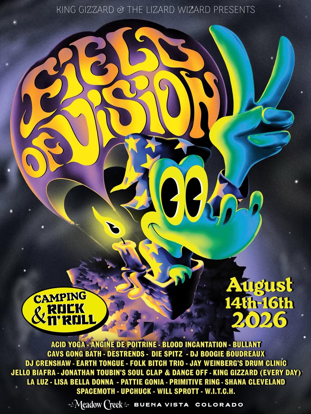 king gizzard field of vision 2026 updated lineup