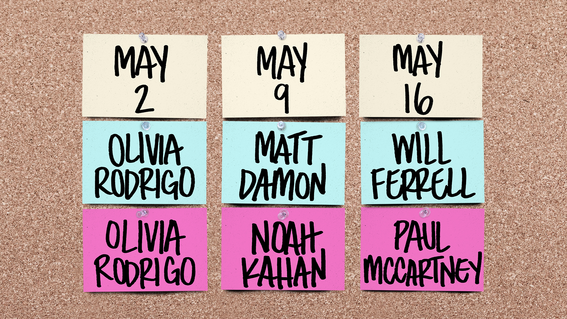 Olivia Rodrigo, Noah Kahan, and Paul McCartney announced as final 3 SNL Season 51 musical guests