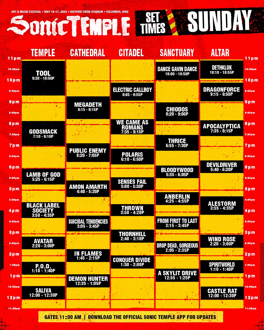 Sonic Temple 2026 Sunday