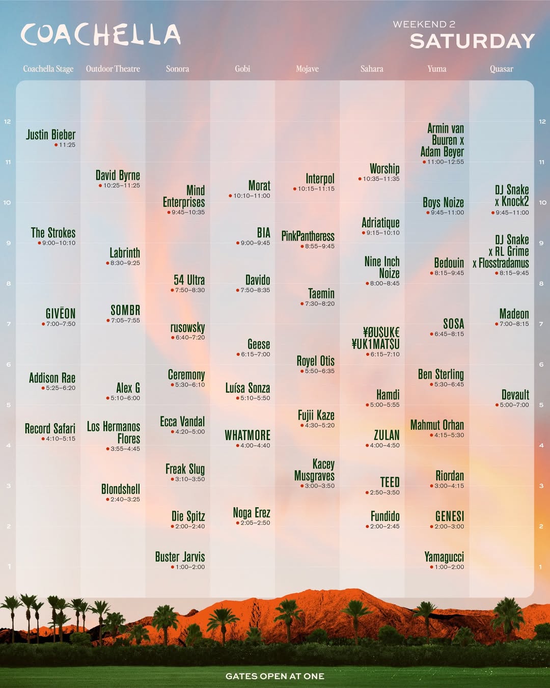 coachella 2022 シャトルバス　weekend2 Coachella adds Kacey Musgraves to weekend 2, set times announced