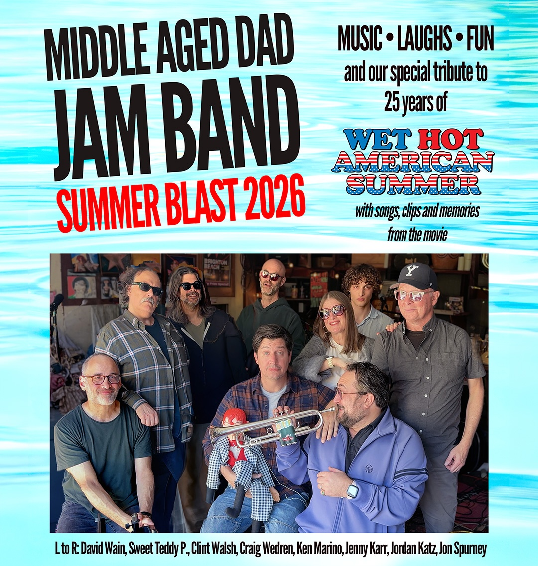 David Wain & Ken Morino celebrating ‘Wet Hot American Summer’ 25th anniversary with Middle Aged Dad Jam Band tour