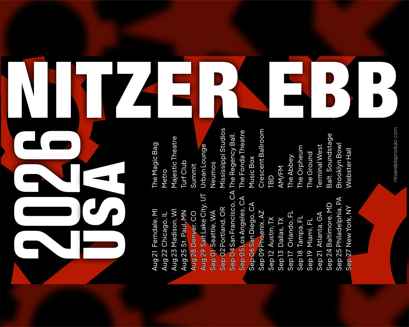 Nitzer Ebb announce US tour