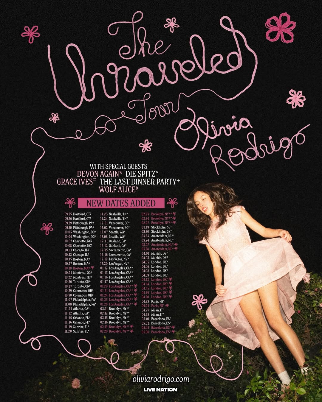 Olivia Rodrigo Adds New Shows To Tour 10 Barclays Center Shows Included Oliviarodrigo 2026tour Update 