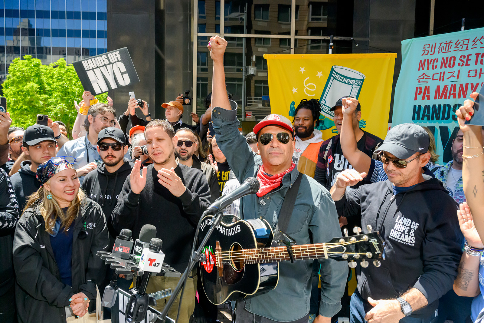 Tom Morello of Rage Against the Machine Rallies Against ICE in NYC