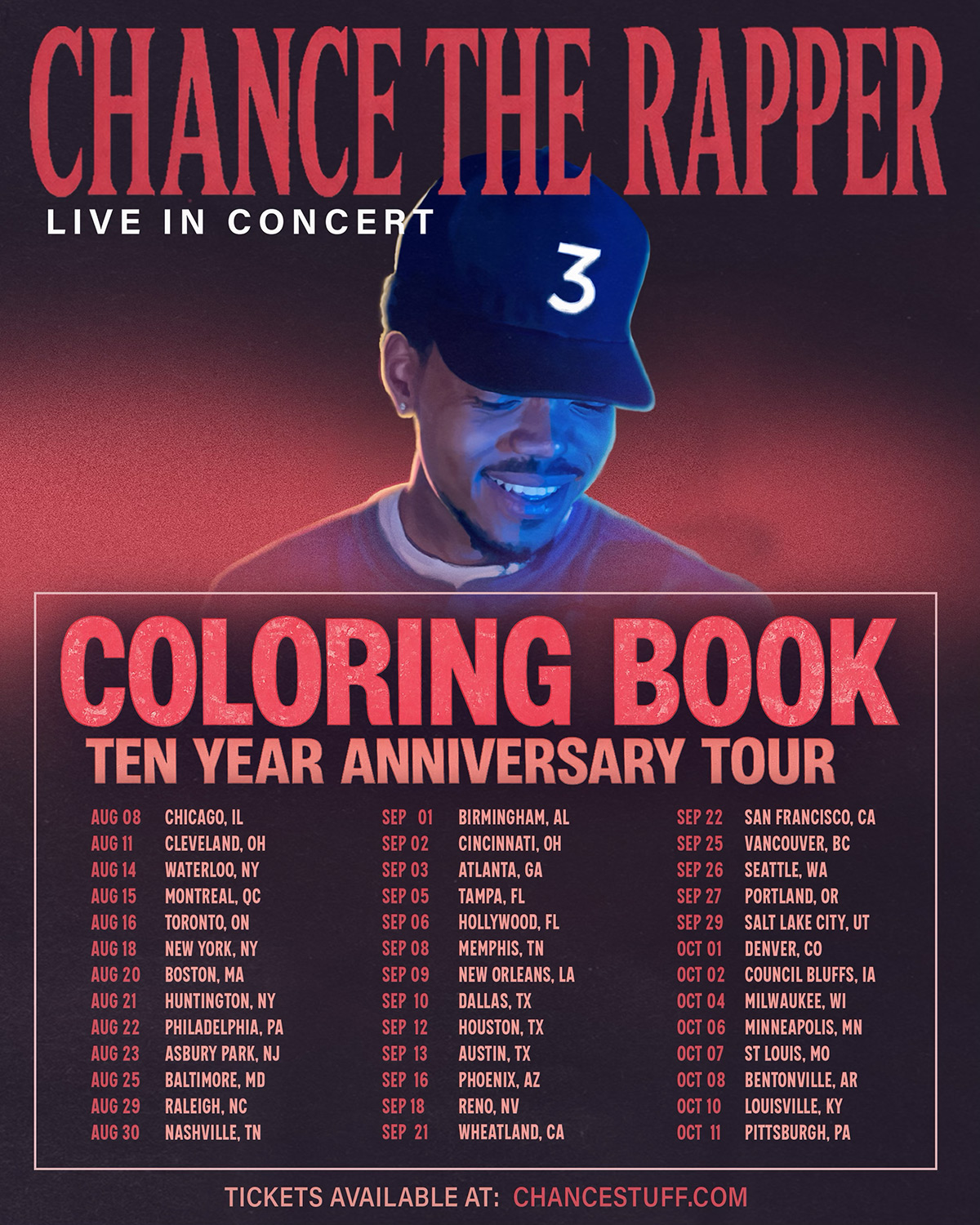 Chance the Rapper announces 'Coloring Book' 10th anniversary tour