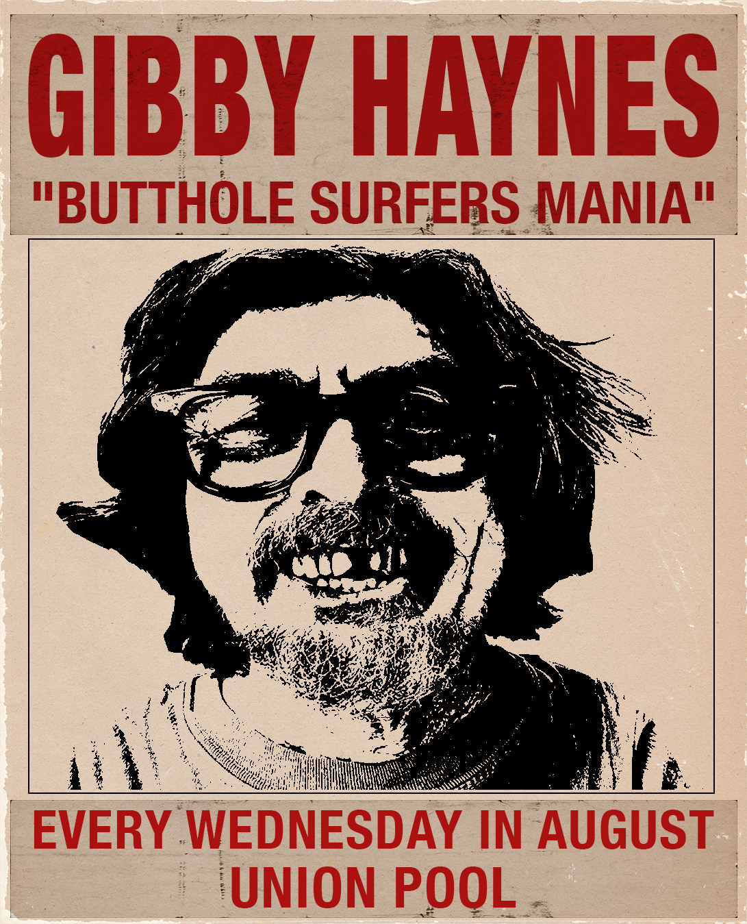 Gibby Haynes announces “Butthole Surfers Mania” residency in Brooklyn