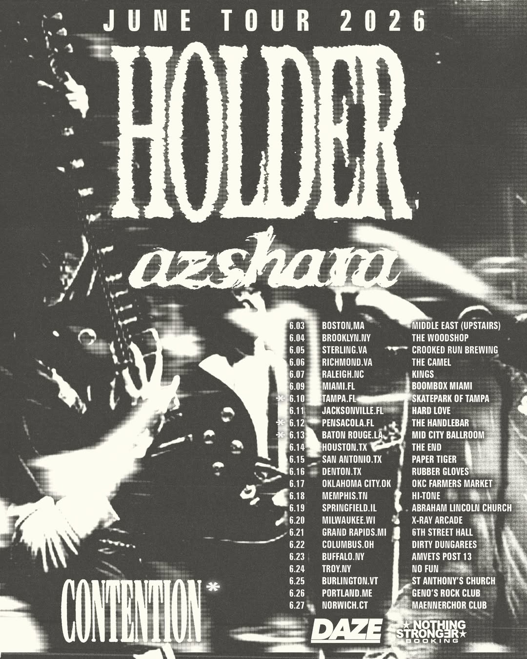 Holder 2026 tour