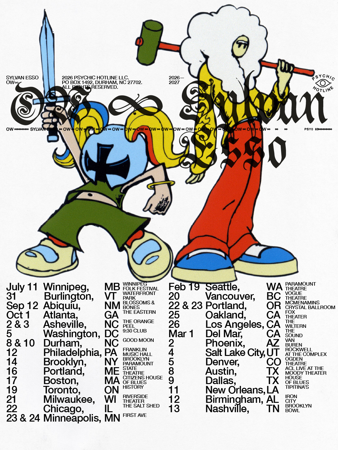 Sylvan Esso 2026 tour