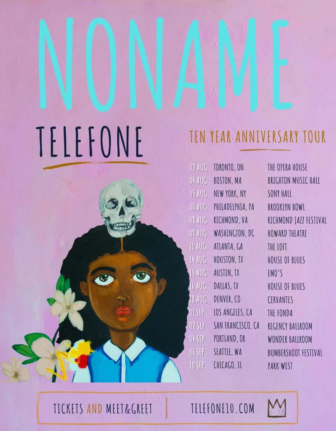 noname telefone 10th anniversary tour
