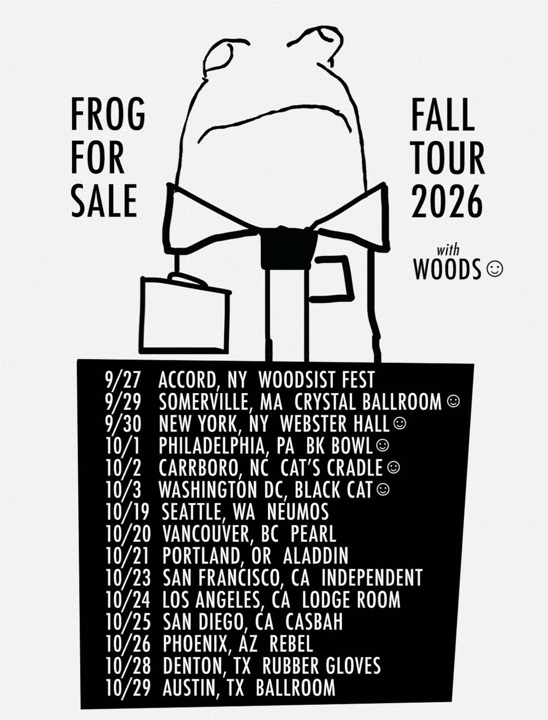 frog woods tour 2026