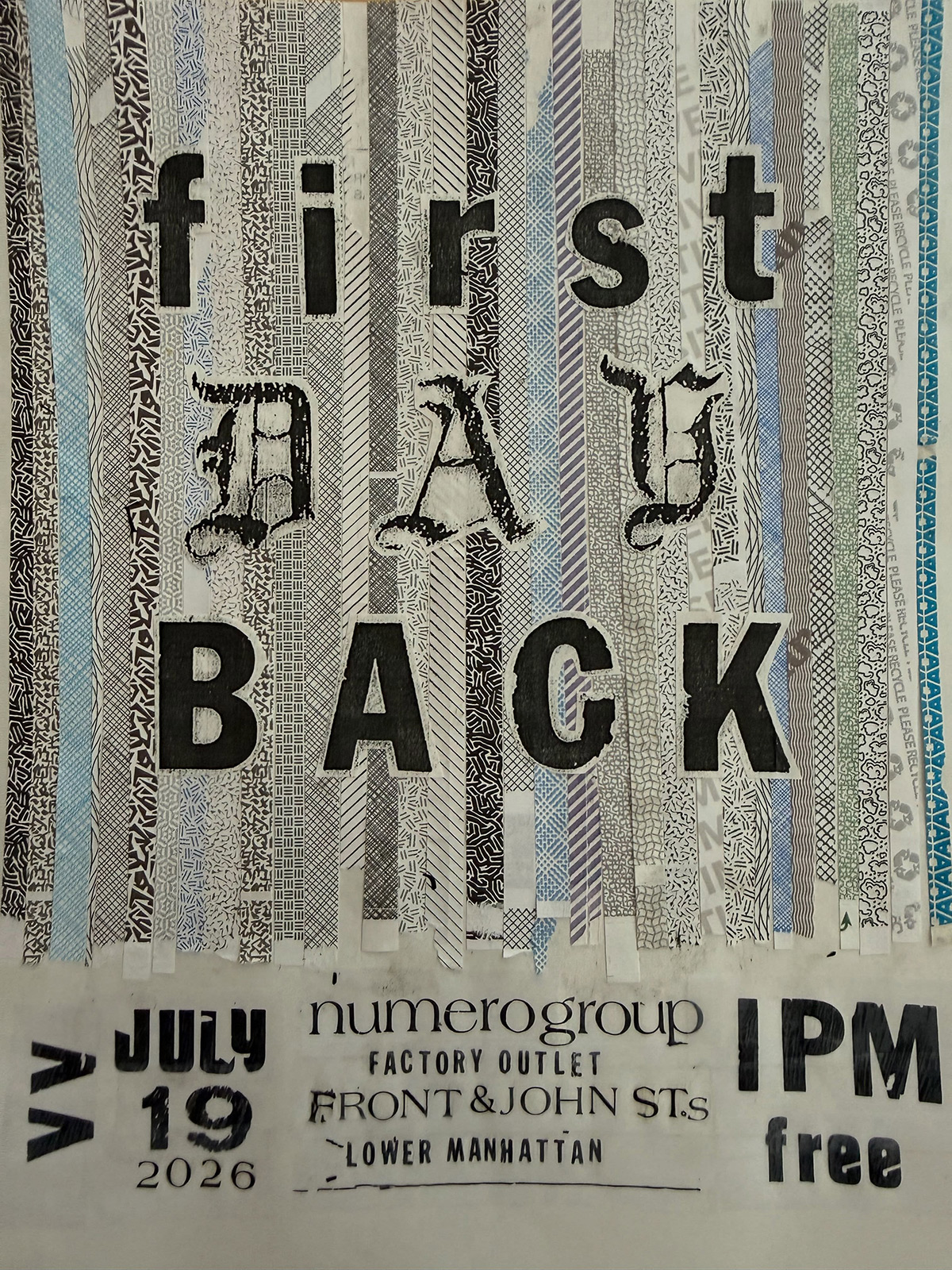 First Day Back Numero Group popup free show