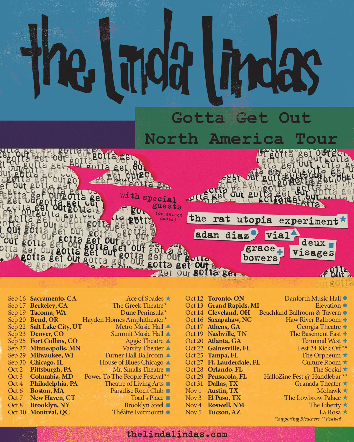 The Linda Lindas announce tour with Vial, Grace Bowers, Deux