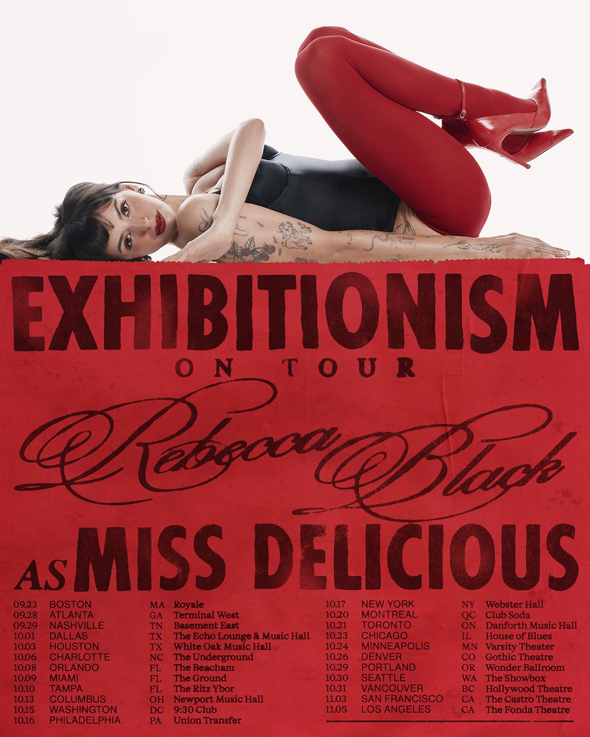 Rebecca Black announces tour for new LP 'Age of the Exhibitionist'