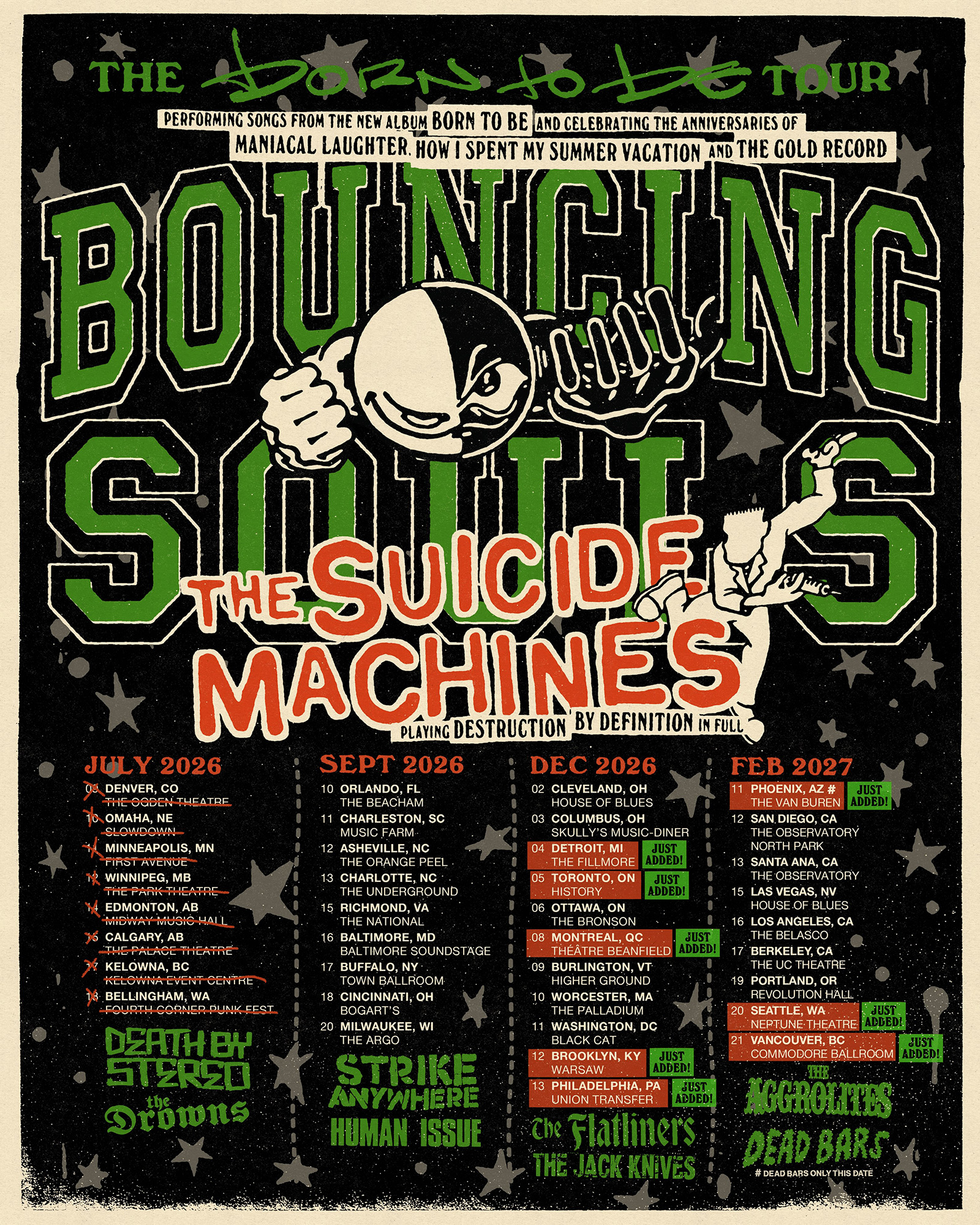 Bouncing Souls / Suicide Machines 2026-2027 tour