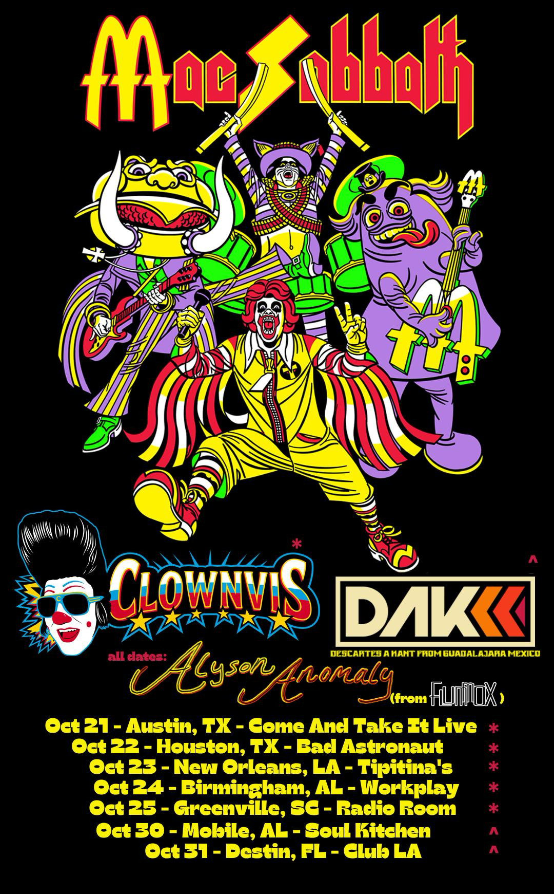 Mac Sabbath 2026 tour dates